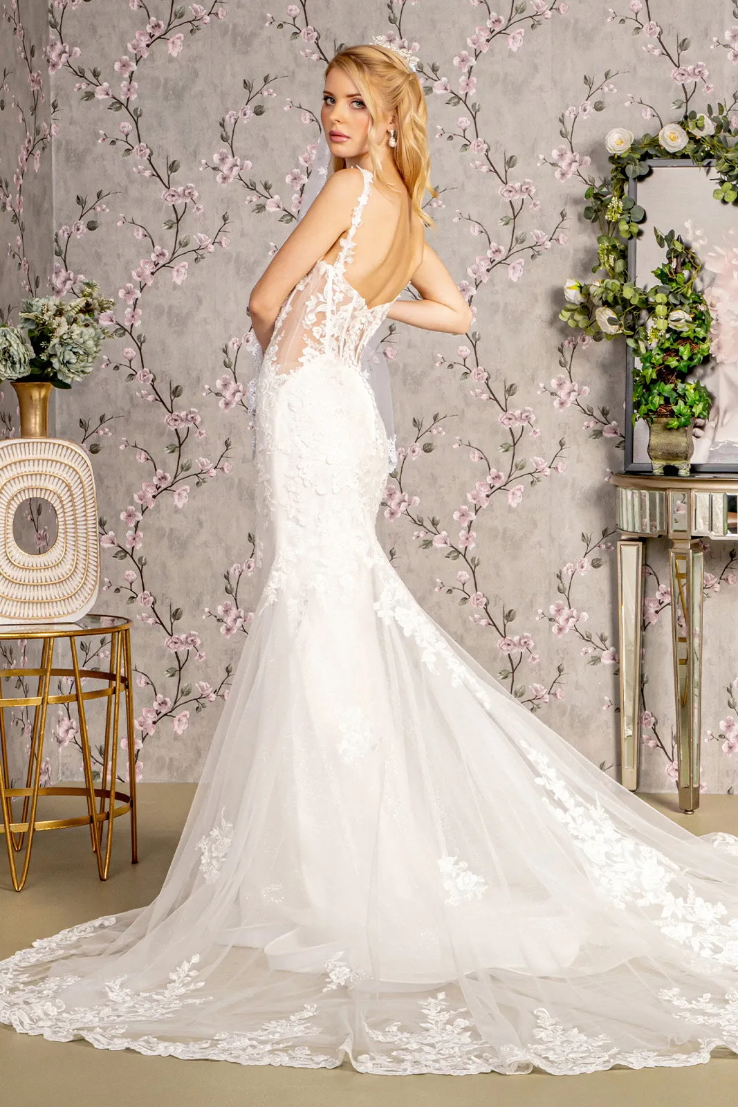 Applique Sleeveless Mermaid Bridal Gown by GLS Gloria GL3478