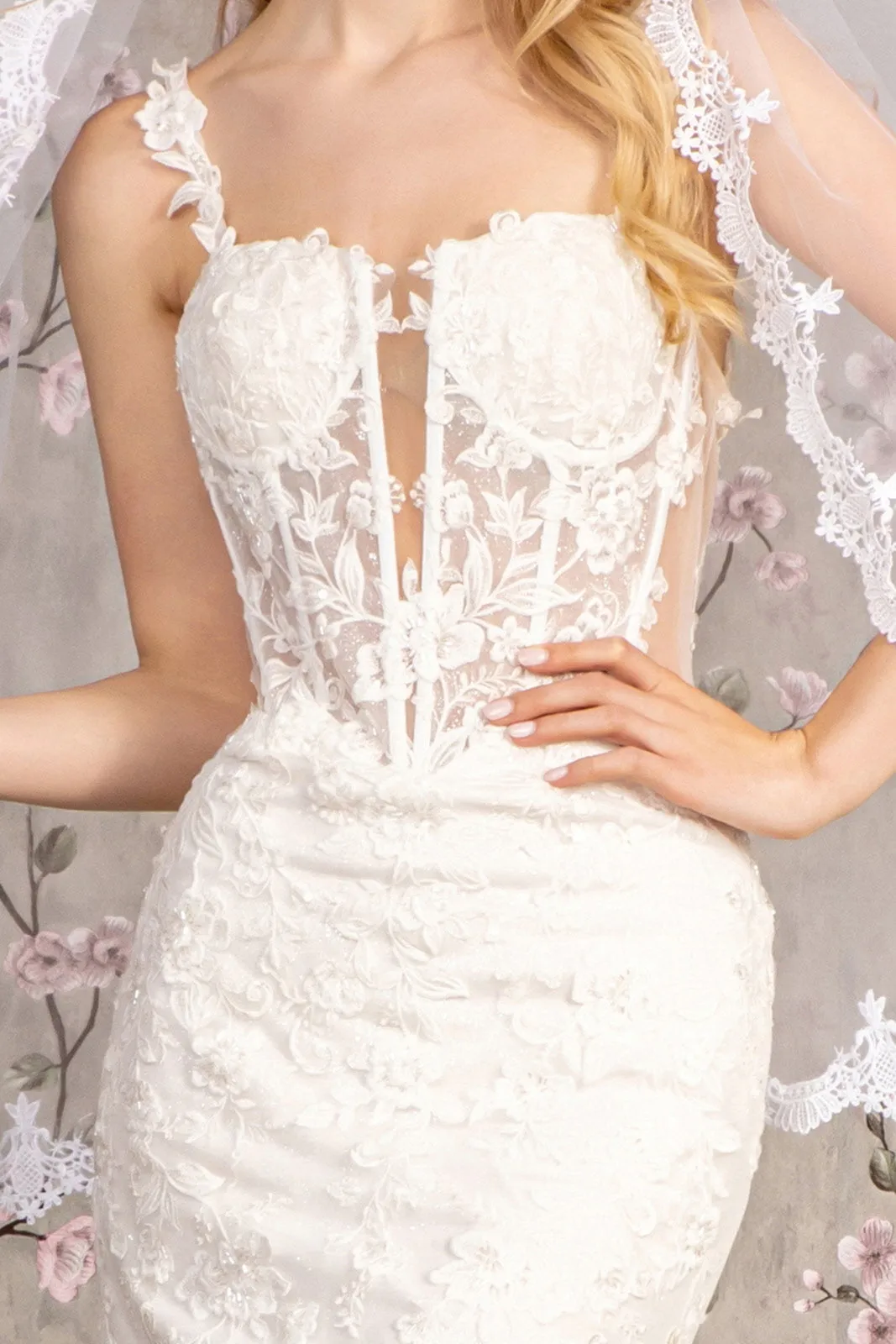 Applique Sleeveless Mermaid Bridal Gown by GLS Gloria GL3478