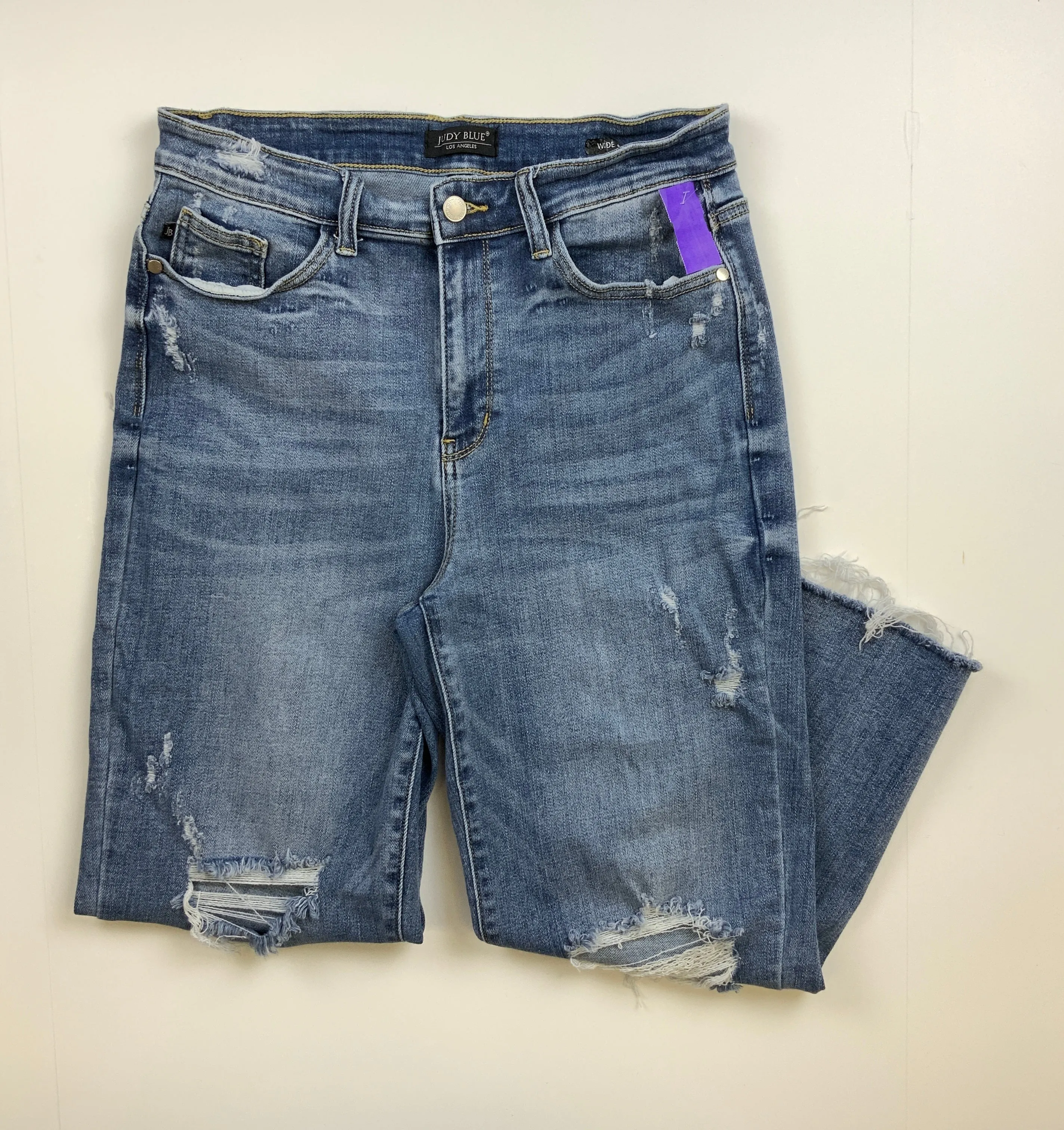Blue Denim Jeans Wide Leg Judy Blue, Size 11